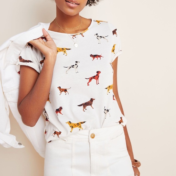 Anthropologie Tops - Puppy Dog Weekend Tee T-Shirt Anthro